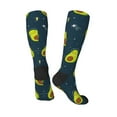 thumbnail image 4 of Balery Avocado in Space Printed Novelty Socks Men's Women's Crew Socks Sports Socks Knee High Socks Cotton Socks Quirky and Cool Socks, 4 of 9