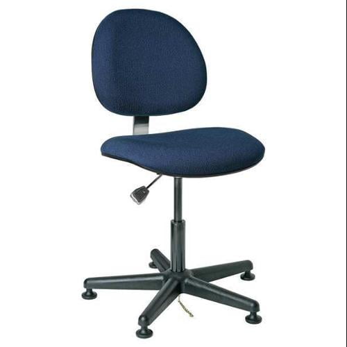 Bevco Ergonomic Chair, Upholstered, 300 lb. Weight Limit, Navy, V800SMG