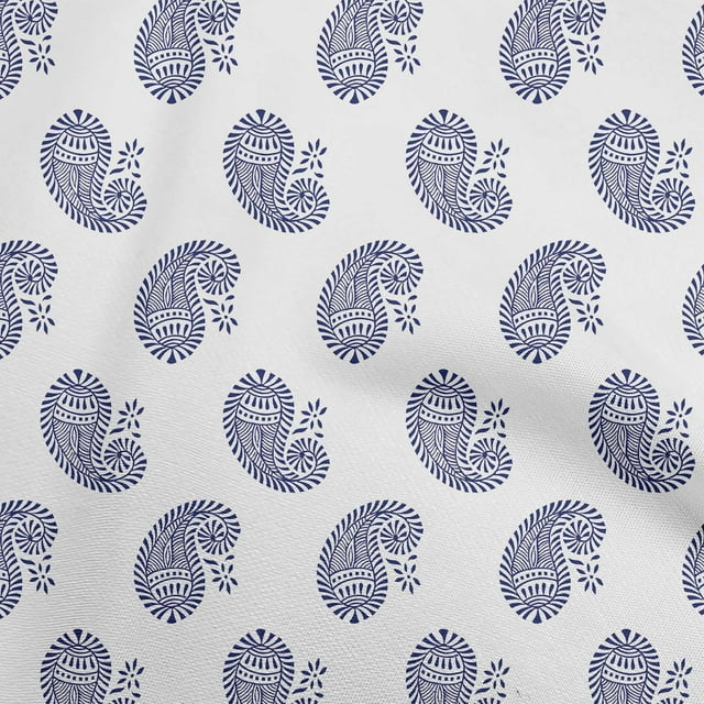 oneOone Viscose Chiffon Royal Blue Fabric Block Sewing Material Print Fabric By The Yard 42 Inch Wide