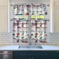thumbnail image 3 of Kitchen Food Cooking Chef Kitchen Curtain Valance 3 Piece Set for Kitchen Curtains and Valance Set Short Curtain Sink Window Decor 36 Inch Small Window Treatment Tier 27.5x36 Length, 3 of 6