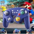 thumbnail image 2 of Control inalambrico recargable para nintendo switch estilo gamecube  exlene morado, 2 of 5