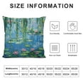 thumbnail image 5 of FACANNAP Water Lilies Willow Branches Short Plush Pillow Cover 1PC Living Room Bedroom Outdoor Garden Sofa Decoration 12x12in, 5 of 5