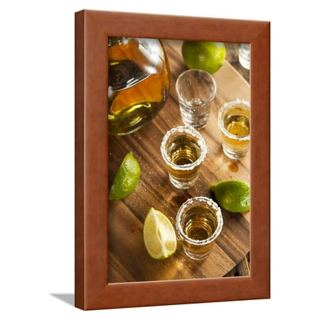 Shot Framed - Tequila Shots with Lime and Salt Framed Print Wall Art By bhofack22