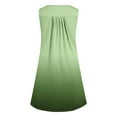 thumbnail image 3 of Wiyuqeen Plus Sized Tank Dresses Womens Henley V Neck Button Dresses Classic Gradient Color Chest Pleated Midi Dresses Pockets Sleeveless Beach Dresses, 3 of 4
