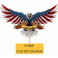 thumbnail image 2 of Personalized Eagle Metal Sign Custom Family Name United States Armed Forces 4th July Wall Decor For Men Gift For Soldiers On Veterans Day Metal Wall Art Outdoor Metal Sign 20''30''40'' (30''), 2 of 9