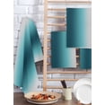 thumbnail image 2 of Turquoise Grey Ombre Kitchen Dish Towels for Drying Dishes Set of 2, Farmhouse Gradient Minimalist Waffle Weave Microfiber Hand Tea Bathroom Towels Quick Dry & Absorbent Towel 15.7x23.6, 2 of 7