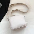 thumbnail image 4 of Bolso bandolera Retro para mujer, bolso cuadrado de PU de Color sólido con cierre de cremallera, bolso práctico, 4 of 8