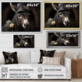 thumbnail image 4 of Designart "Caricature of Medieval Rural Donkey II" Animals Framed Wall Art Decor - Modern Farmhouse Black Donkey Living Room Framed Canvas Art, 4 of 6