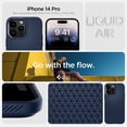 thumbnail image 2 of Funda Spigen Liquid Air para iPhone 14 Pro 2022, color azul marino, 2 of 7