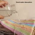 thumbnail image 7 of JilgTeok 1 Packs 4pcs Kitchen Textured Multicolored Dish Cloths Cotton Tea Towel Soft and Absorbent Kitchen Cleaning Cloths for Washing Dusting Household Cleaning 13X 13in, 7 of 7