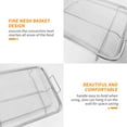 thumbnail image 4 of Air Fryer Basket For Oven, 2 Piece Set Stainless Steel Grill Basket, Non-stick Mesh Basket Set, Air Fryer Tray Wire Rack Roasting Basket, 4 of 7