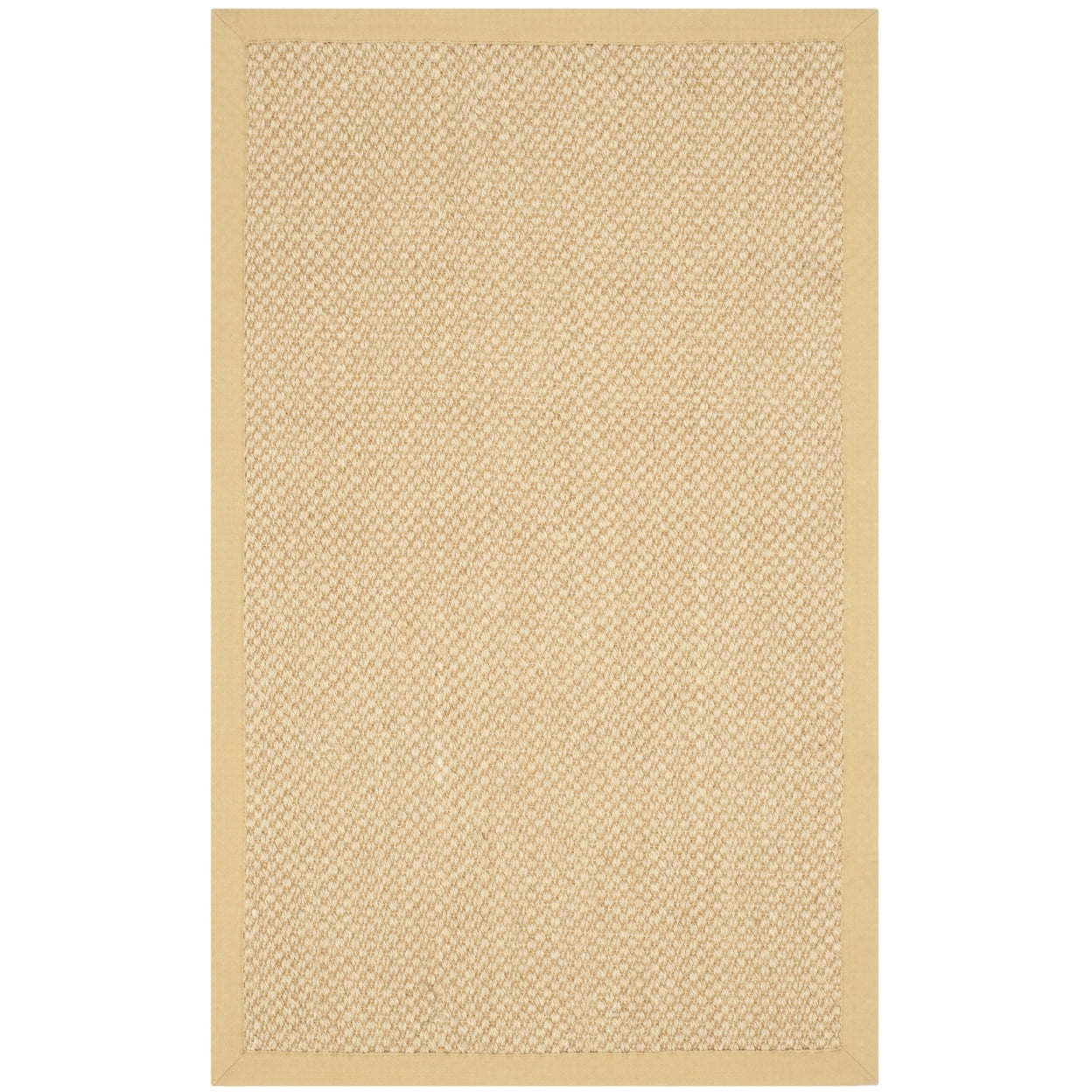 SAFAVIEH Natural Fiber Juniper Border Sisal Area Rug, Maize/Wheat, 4' x 6'