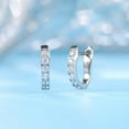 thumbnail image 3 of Leander Hypoallergenic Pure Titanium Huggie Hoop Earrings, F136 Implant Grade Titanium Small U-Shaped Cuff Earrings Lightweight for Women Sensitive Ears, 3 of 5