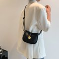 thumbnail image 4 of Bolso de moda adecuado para viajes diarios y citas, pequeño bolso cuadrado de cuero artificial para mujer negro, 4 of 5