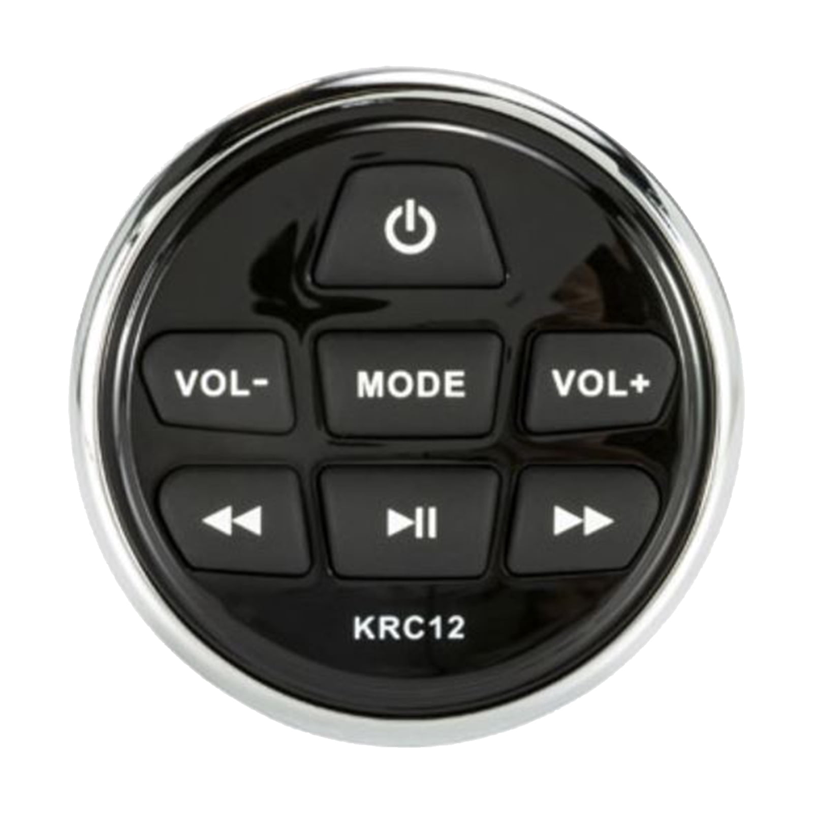 Kicker All-Weather Marine Gauge Style Bluetooth USB Stereo Receiver Bundle with Wired Remote, 4x 6.5" 2-Way 195W Max Coaxial Marine LED Speakers w/ Remote, Charcoal Salt Water Grilles, Wire, Antenna