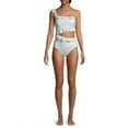 thumbnail image 3 of Peony Women's Ruffled Cutout One-Piece Swimsuit (8, Porcelain), 3 of 3