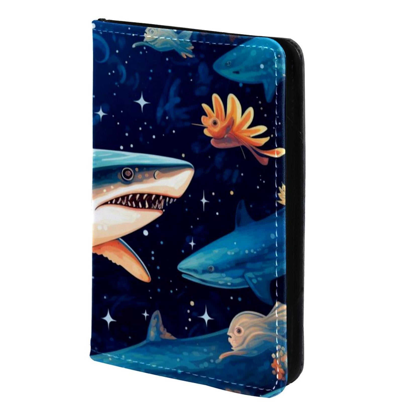 OWNTA Star Shark Pattern Premium PU Leather Passport Book - 4x5.5 inches - Passport Case, Covers & Cover