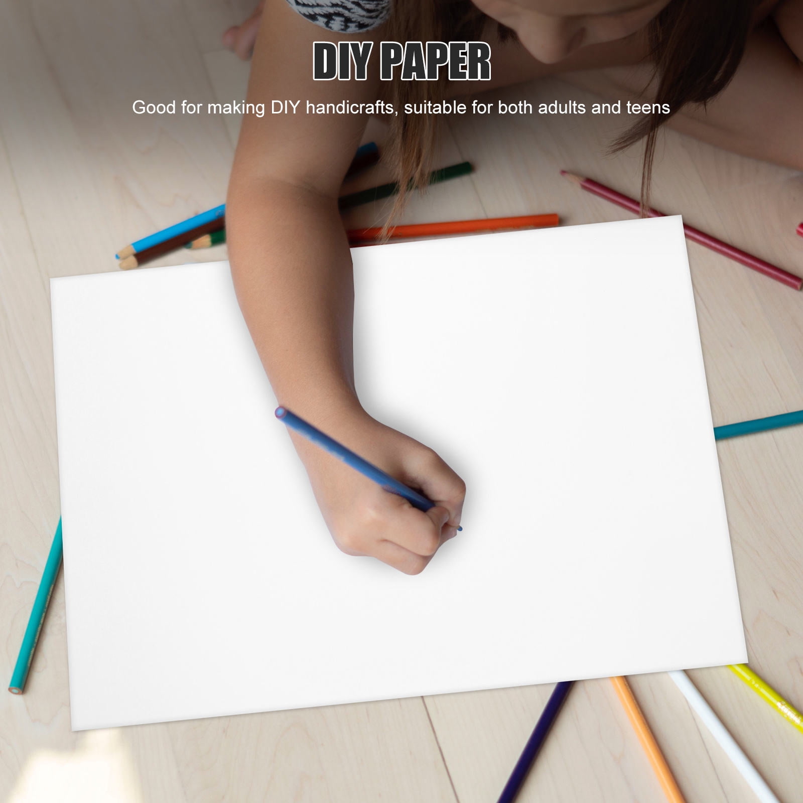 DEEPCRAFF 50Pcs A3 White Cards Paper for DIY Craft Projects Lightweight Art Card Stock Sheets