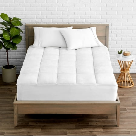 Pillow Top Single - Pillow-Top Premium Mattress Pad - 1.5 Inch Cooling Down Alternative Polygel Filled Microplush Super-Soft Hypoallergenic Topper (Queen)