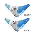 thumbnail image 3 of Easygdp Cute Cloud Bichon Frise Premium Dog Bandanas Triangle Scarf, Suitable for Small, Medium, and Large Dogs, Dog Pet Apparel.-Small, 3 of 5