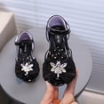thumbnail image 6 of Gubotare Toddler Beach Shoes Toddler Girls Shoes Flower Punch Baby Flats Sandals Size 10 (Black,Toddler 10), 6 of 7