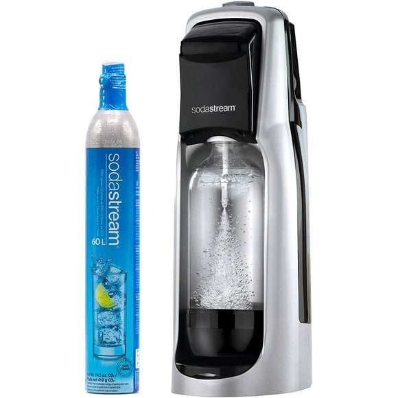 SodaStream Fizzi Sparkling Water Maker (Icy Blue) with CO2 and BPA free Bottle
