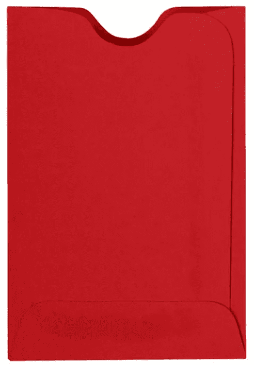 LUXPaper Credit Card & Gift Cards Sleeves, 80 lb, Ruby Red, 1,000 Pack, Size 2 3/8 x 3 1/2