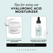 Asterwood Hyaluronic Acid Moisturizer - Anti-Aging, Wrinkle Reducing, Moisturizing, Hydrating - Fragrance-Free, Non-Comedogenic - 1.7 Fl Oz