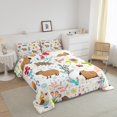 thumbnail image 3 of Erosebridal Cartoon Capybara Comforter Set Brown Capybara Twin Bedding Set Cute Leaves Floral Animal Quilt Comforter Woodland Botanical Butterfly Bird Bed Duvet Set Room Decor, 3 of 7