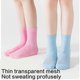 thumbnail image 4 of 4 Pair Kids Aknle Socks Soft Combed Cotton Construction Breathable Mesh Socks Not Binding Design For Daily Wear Wome style XXL, 4 of 4