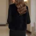 thumbnail image 4 of YMNXA Women'S Fuzzy Vest Sleeveless Open Front Solid Color Comfortable Warm Thick Jacket Coat For Daily Wear Black L, 4 of 7