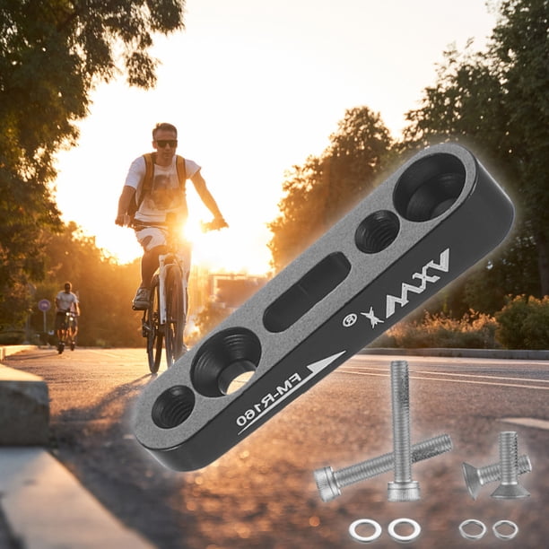 Adaptador de disco de freno MTB delantero/trasero, soporte de frenos hidráulicos de montaje plano/poste, adaptador de montaje de pinza de freno de disco para rotor de 140/160 mm
