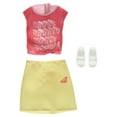 thumbnail image 4 of Barbie Storytelling Fashion Pack Of Doll Clothes Inspired By Roxy: Red Graphic Top & Yellow Roxy Skirt with 7 Accessories for Barbie Dolls Including Headphones, Gift for 3 To 8 Year Olds, 4 of 8