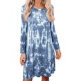 thumbnail image 2 of Women's Casual Tie Dye Short Dress Crew Neck Sleeveless Loose Tank Summer T-Shirt Mini Dress, 2 of 5