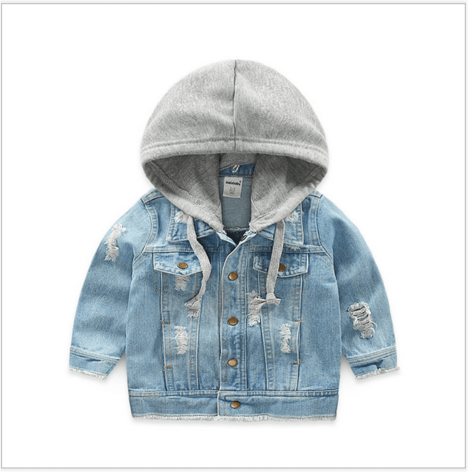Children?s Casual Solid Color Denim 