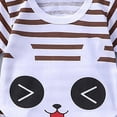 thumbnail image 4 of kpoplk Toddler Baby Boy Summer Outfit Letter Embroidery Short Sleeve T Shirt Plaid Shorts Casual Clothes 2Pcs Set(Coffee,6-12 M), 4 of 4