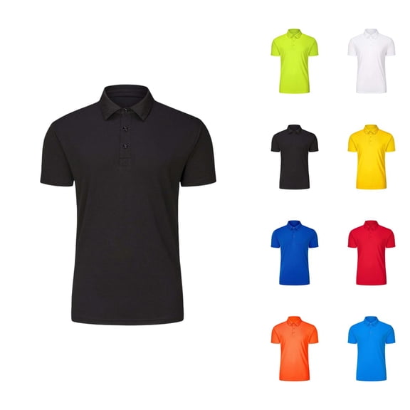 Boys Polo Shirt Summer Lightweight Breathable Collared Plain Cooling Tshirts Uniform Shirts
