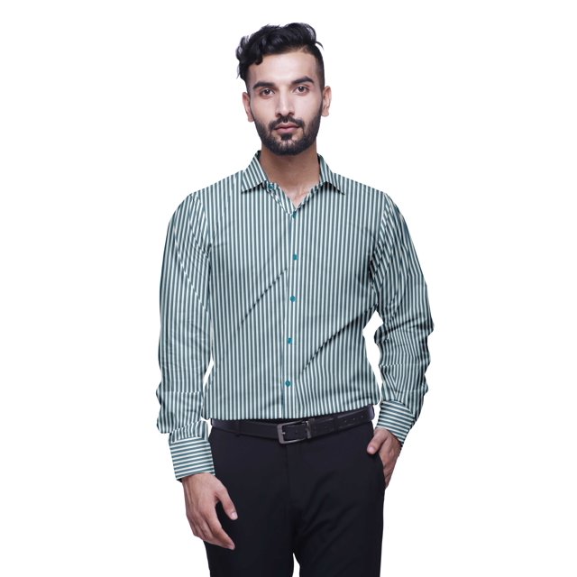 BESTMAN Chemises en Coton pour Hommes à Manches Longues Chemise Formelle Imprimée
