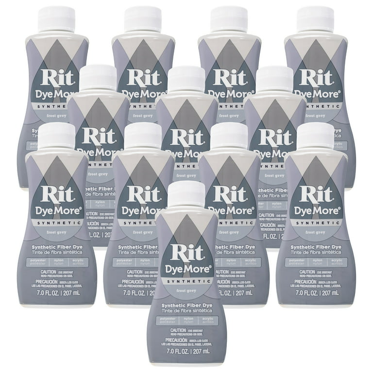  Rit DyeMore 7 Oz. Synthetic Liquid Fiber Dye for Clothing,  Décor, and Crafts – Frost Gray with Color Fixative