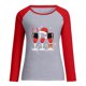 thumbnail image 4 of Tops de mujer Camisas Blusas Elegante Casual Camisas de manga larga Cuello redondo Raglan Color a juego Navidad Copa de vino Estampado de camiseta Top Cuello redondo Top / Camisa Odeerbi ODB-5, 4 of 7