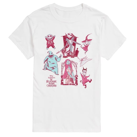 The Nightmare Before Christmas - Character Grid - Men's Short Sleeve Graphic T-Shirt
