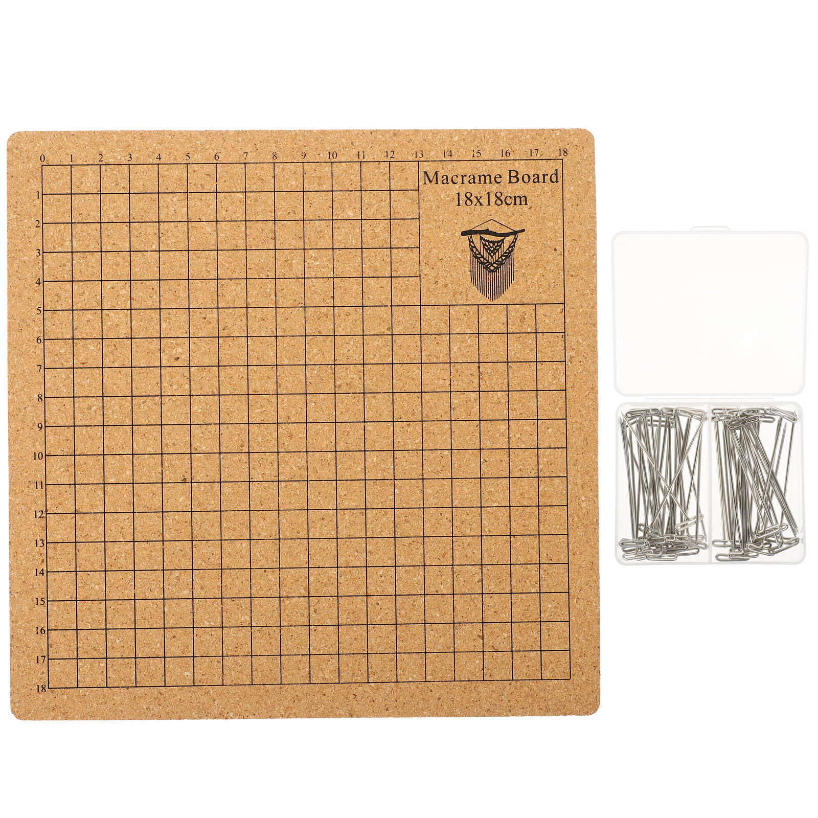 1 Set Cork Board Macrame Board Knotting Craft Board for Measuring