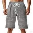 thumbnail image 2 of Sentmoon Mens Gym Shorts High Waist Loose 2025 Summer Golf Shorts Drawstring Solid Color Knitted Quick Dry Bathing Suit with Pockets Trendy for Sports Running Gray XXL, 2 of 8