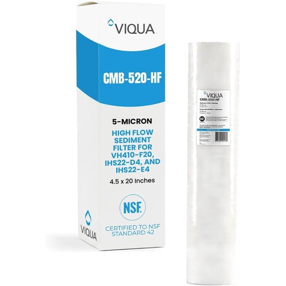 VIQUA CMB-520-HF 5 Micron Sediment Pre-Filter, 4.5x20 Big Blue for UV & Whole House Systems