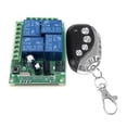 thumbnail image 2 of Interruptor De telemando Inalámbrico De 4 Canales Rey (negro) - Interruptor de lámpara Inalámbrico, Receptor Con Transmisor De 4 , 433 Mh Gloria  Módulo de interruptor de control de relé, 2 of 8