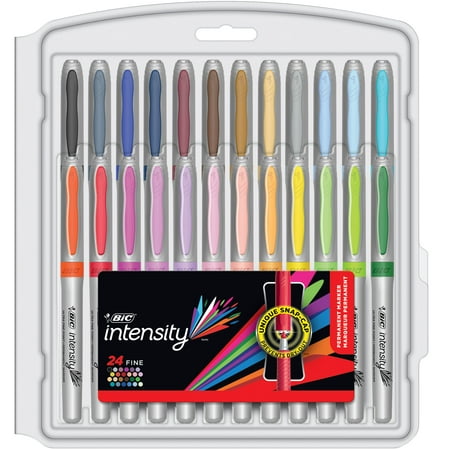 BIC Intensity Fashion Permanent Marker, Fine Point, Assorted Colors, 24 (Best Markers For Fashion Design)