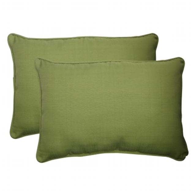 Pillow Perfect 505978 Forsyth Green Oversized Rectangle Throw Pillow (Set of 2)