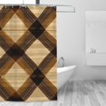 thumbnail image 7 of Bathroom Partition Shower Curtain 72x72in Bathroom Special Waterproof Mildew Resistant High Temperature With 12 Iron Hooks Plaid Fall Camo Brown_2, 7 of 7