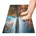 thumbnail image 3 of Bath Mat Soft Plush Non-Slip Absorbent Bathroom Rugs 39"x20" Autumn Forest Lake Shore, 3 of 8