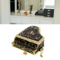 thumbnail image 4 of Trinket Box, Hand Colored Jewlery Storage Box Black Style Piano Shape  For Bathroom, 4 of 8
